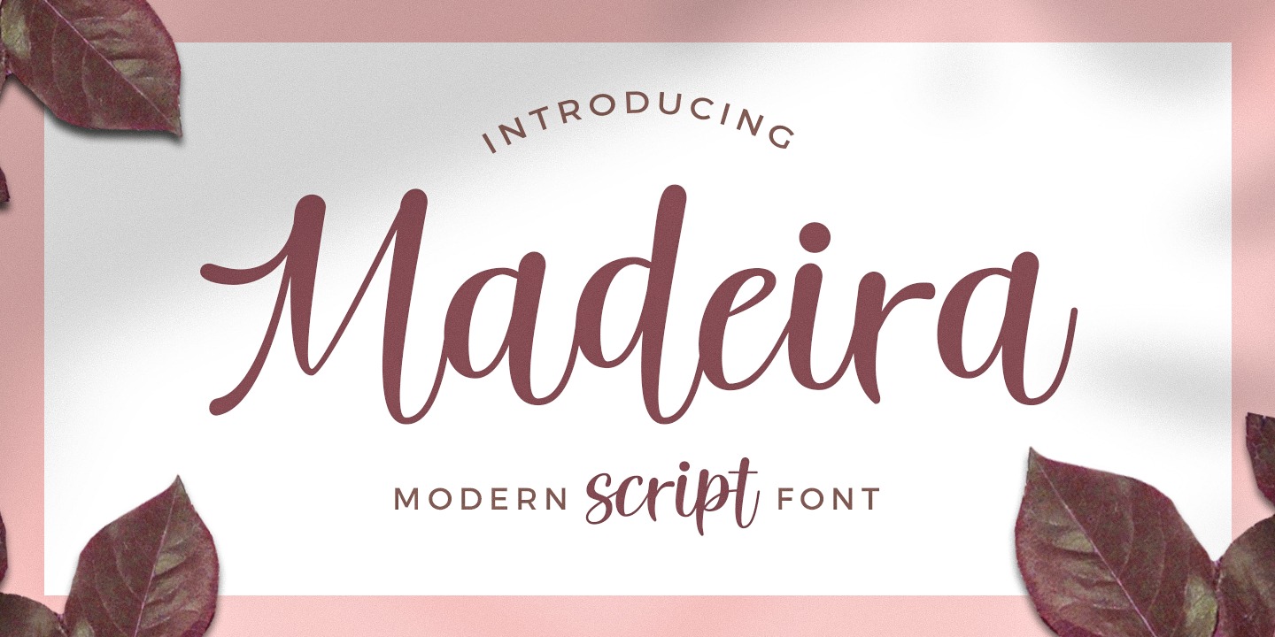Пример шрифта Madeira Script #1